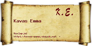 Kavas Emma névjegykártya
