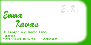 emma kavas business card